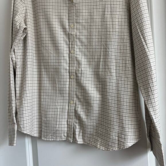 Lauren Ralph Lauren Women’s Cotton Flannel Plaid Checkered Button Up Shirt L - Picture 4 of 11
